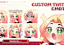 draw cute twitch emotes, animated emotes, chibi emotes for streams